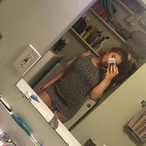 Grey body tight dress